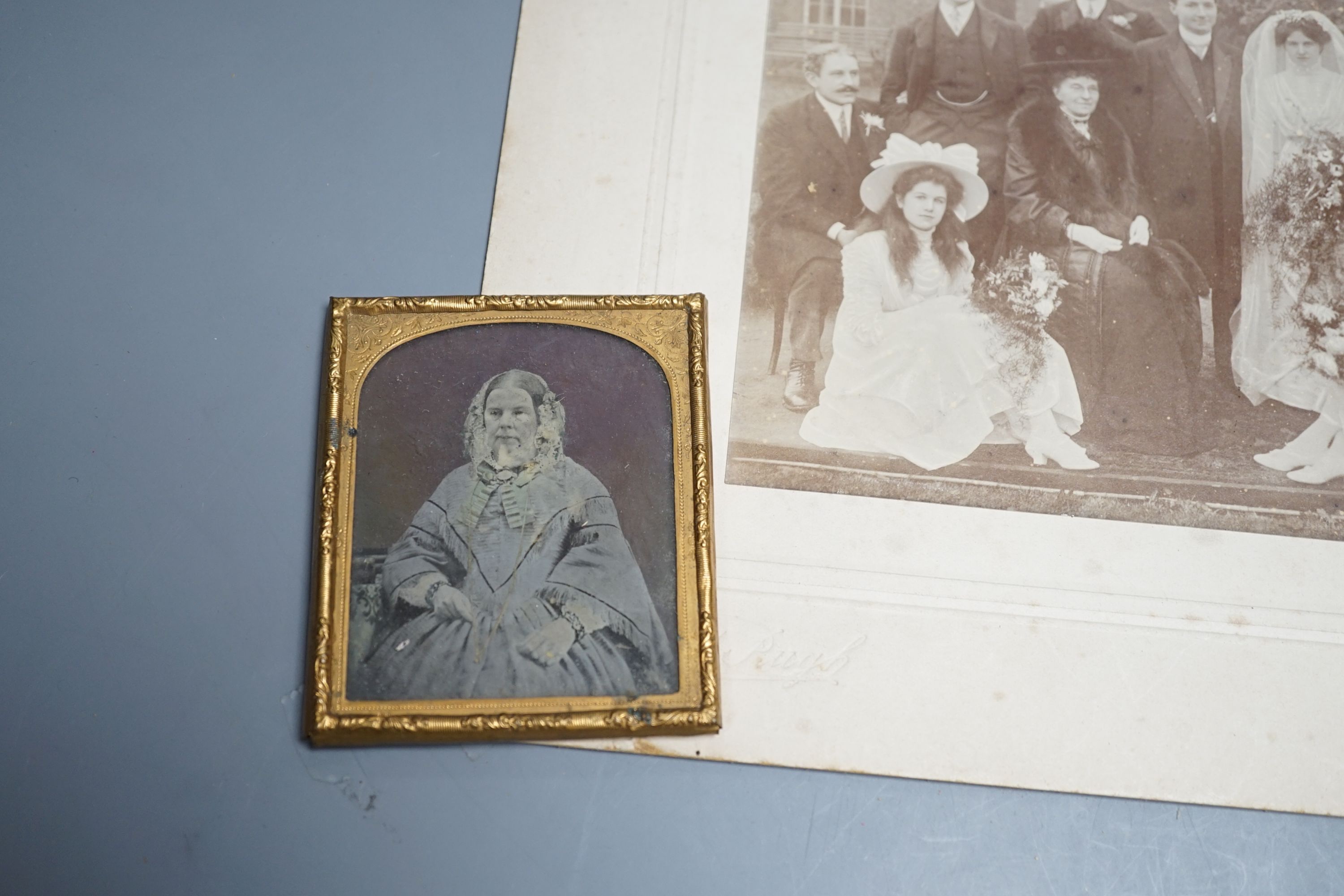 A collection of daguerrotypes, domestic photos